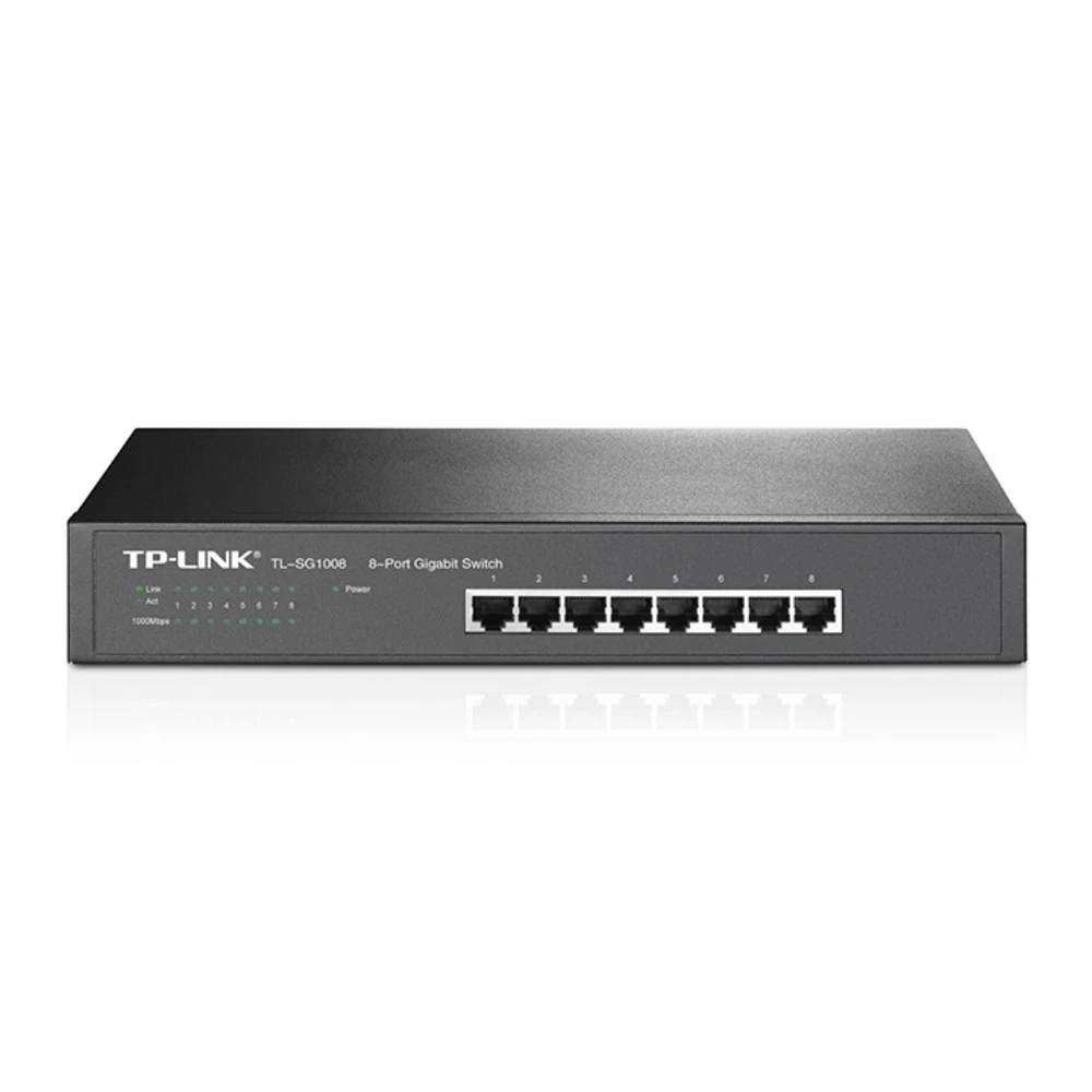 Коммутатор TP-Link TL-SG1008(UN) 1000 Base-TX (1000 мбит/с)