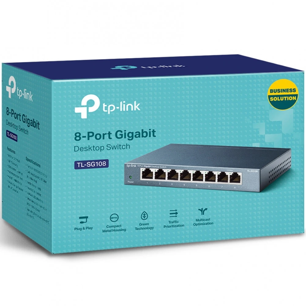 Коммутатор TP-Link TL-SG108 1000 Base-TX (1000 мбит/с)
