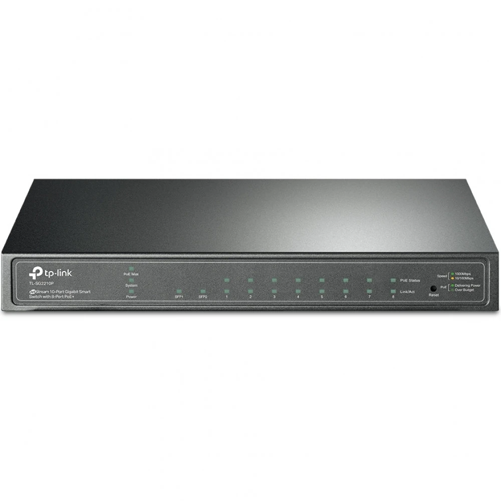 Коммутатор TP-Link TL-SG2210P 1000 Base-TX (1000 мбит/с), 2 SFP порта