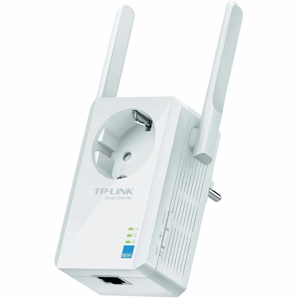 Усилитель сигнала Wi-Fi TP-Link усилитель беспроводного сигнала со встроенной розеткой TL-WA860RE 10/100 Base-TX (100 мбит/с), Wi-Fi 4 (802.11b /g / n), с внешней антенной
