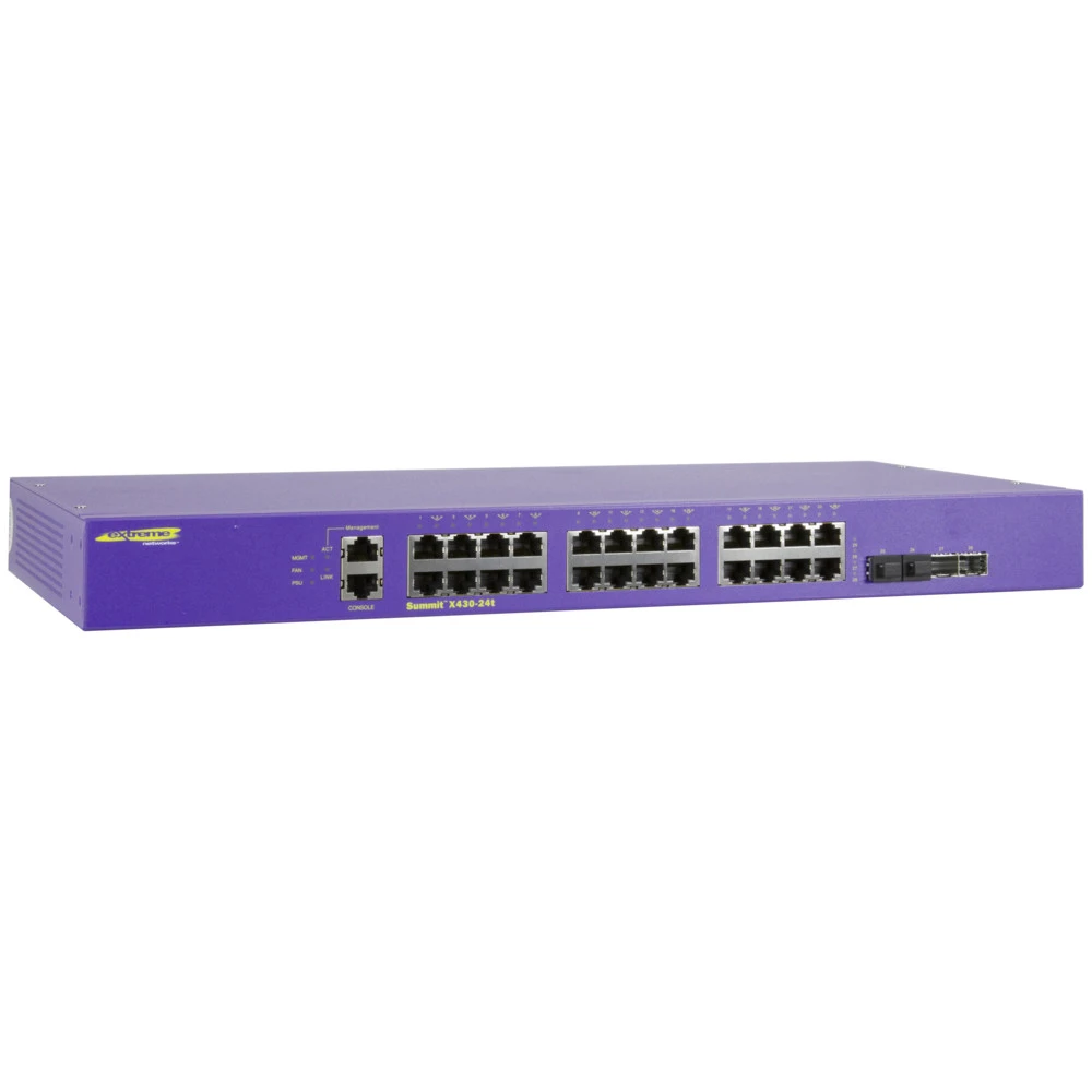 Коммутатор Extreme Summit X430-24t 16516 1000 Base-TX (1000 мбит/с), 4 SFP порта
