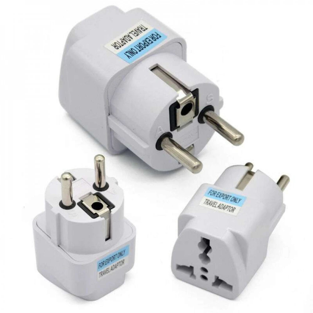 NO NAME Адаптер Евровилка 220V на тройной английский 220V, белый 0000816