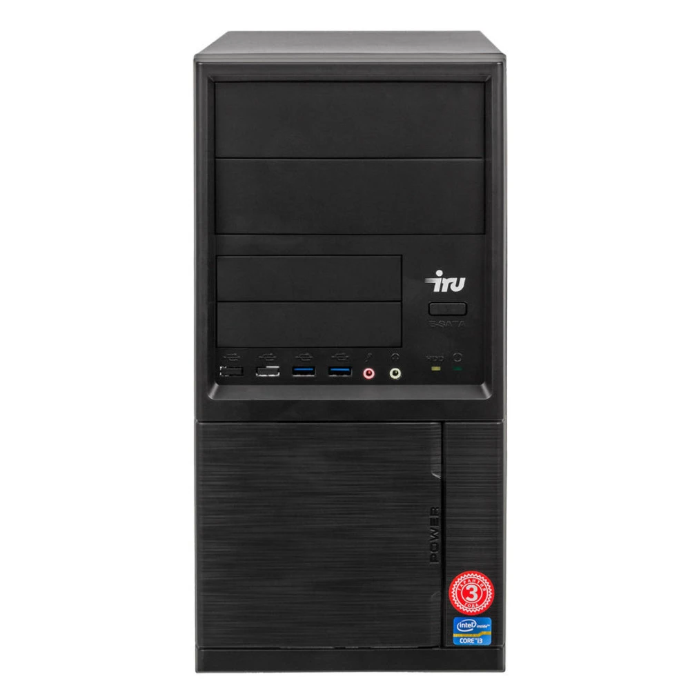 Персональный компьютер iRU Home 313 MT I3 7100 (3.9) 1084091 Core i3, 7100, 3.9, 8 Гб, Windows 10 Home