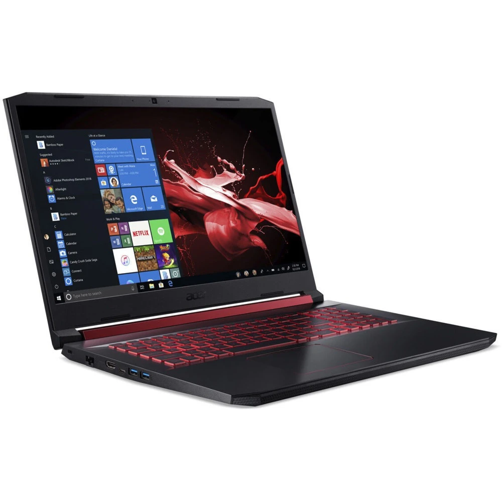 Ноутбук Acer Nitro 5 AN517-51-75SG NH.Q5CER.028 17.3 ", FHD 1920x1080 (16:9), Core i7, 8 Гб, 256 ГБ, nVidia GeForce GTX 1650, Windows 10 Home