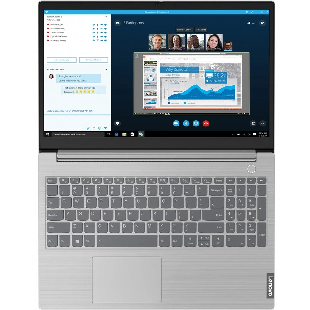 Ноутбук Lenovo ThinkBook 15 IIL 20SM0085RU_ПУ 15.6 ", FHD 1920x1080 (16:9), Intel, Core i5, 8 Гб, AMD Radeon 630