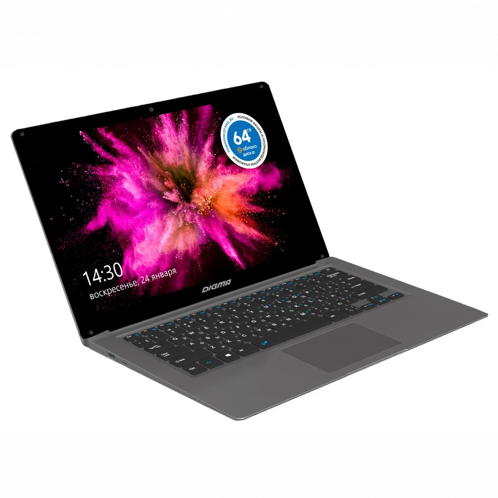 Ноутбук Digma EVE 14 C420 ET4066EW 13.9 ", FHD 1920x1080 (16:9), Intel, Celeron, 4 Гб, 128 ГБ, Intel UHD Graphics, Windows 10 Home