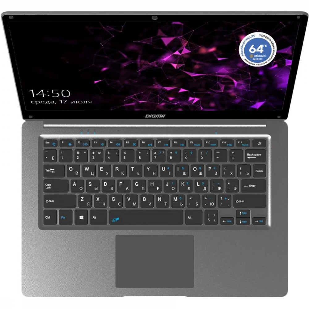 Ноутбук Digma EVE 14 C414 ES4060EW 14.1 ", FHD 1920x1080 (16:9), Intel, Celeron, 4 Гб, Intel UHD Graphics, Windows 10 Home