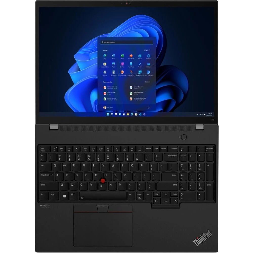 Ноутбук Lenovo ThinkPad T16 Gen 1 21BV009JRT 16 ", WUXGA 1920x1200 (16:10), Intel, Core i7, 16 Гб, 1 ТБ, Intel Iris Xe Graphics, Windows 11 Pro