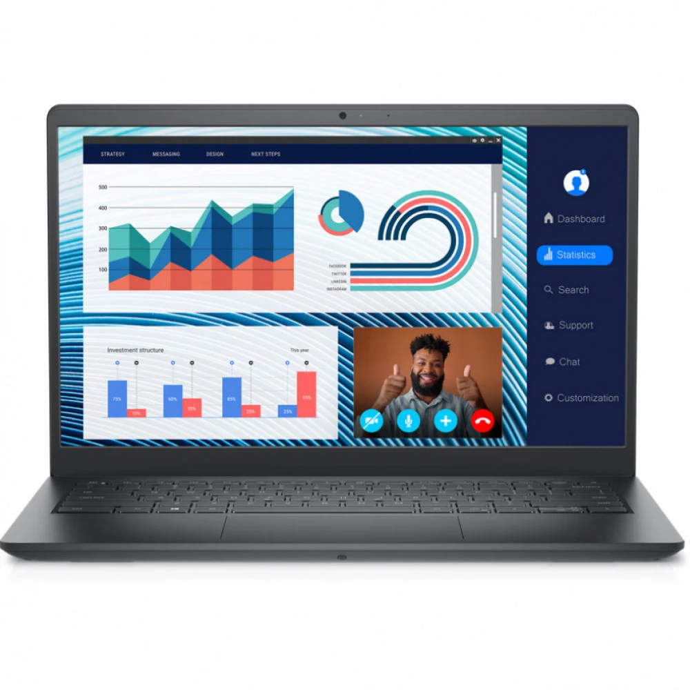 Ноутбук Dell Vostro 3420 210-BDZW-3 14 ", HD 1366x768 (16:9), Intel, Core i3, 8 Гб, 256 ГБ, Intel UHD Graphics, Windows 11 Pro