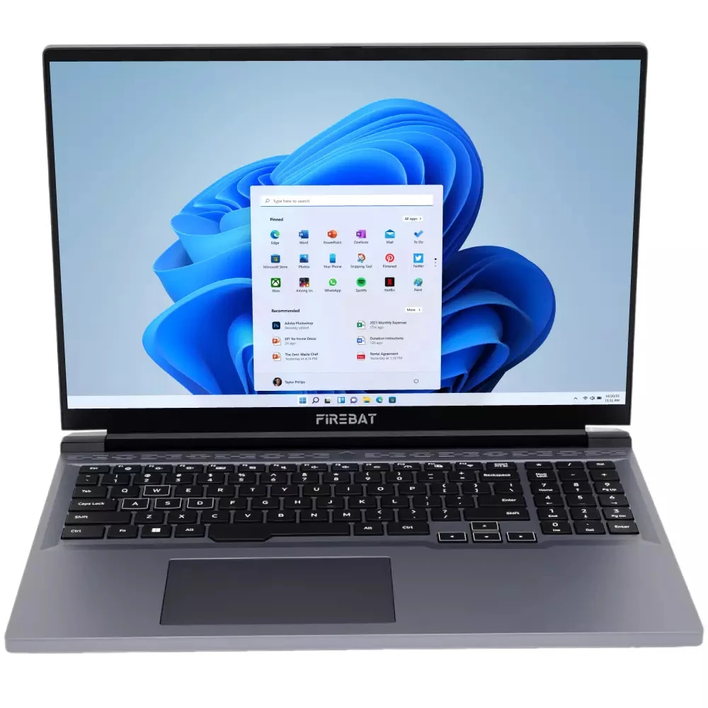 Ноутбук FIREBAT B16-5R7G16F8 16 ", WQXGA 2560x1600 (16:10), AMD, Ryzen 7, 16 Гб, 512 ГБ, nVidia GeForce RTX 4050, Windows 11 Home