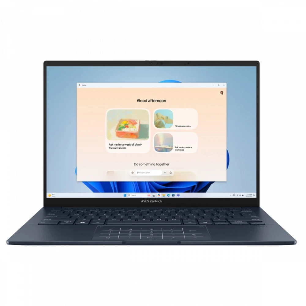 Ноутбук Asus UX3405CA Zenbook 14 Ponder Blue 90NB14W1-M01090 14 ", WQXGA+ 2880x1800 (16:10), Intel, Core Ultra 9, 32 Гб, 1 ТБ, Intel Graphics