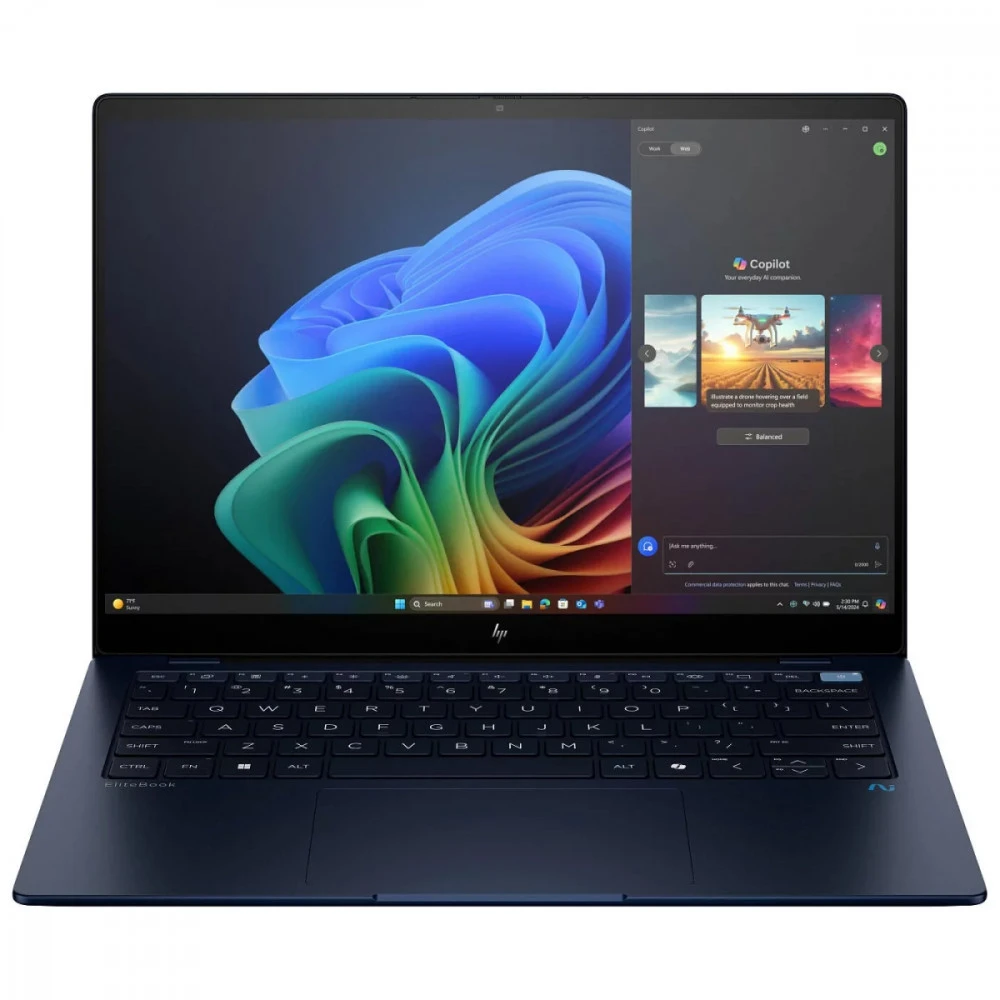 Ноутбук HP EliteBook Ultra G1q Snapdragon 9M4E3AT 14 ", WQHD 2240x1400 (8:5), Qualcomm, Snapdragon X, 32 Гб, 1 ТБ, Qualcomm SD X Adreno X1-85, Windows 11 Pro