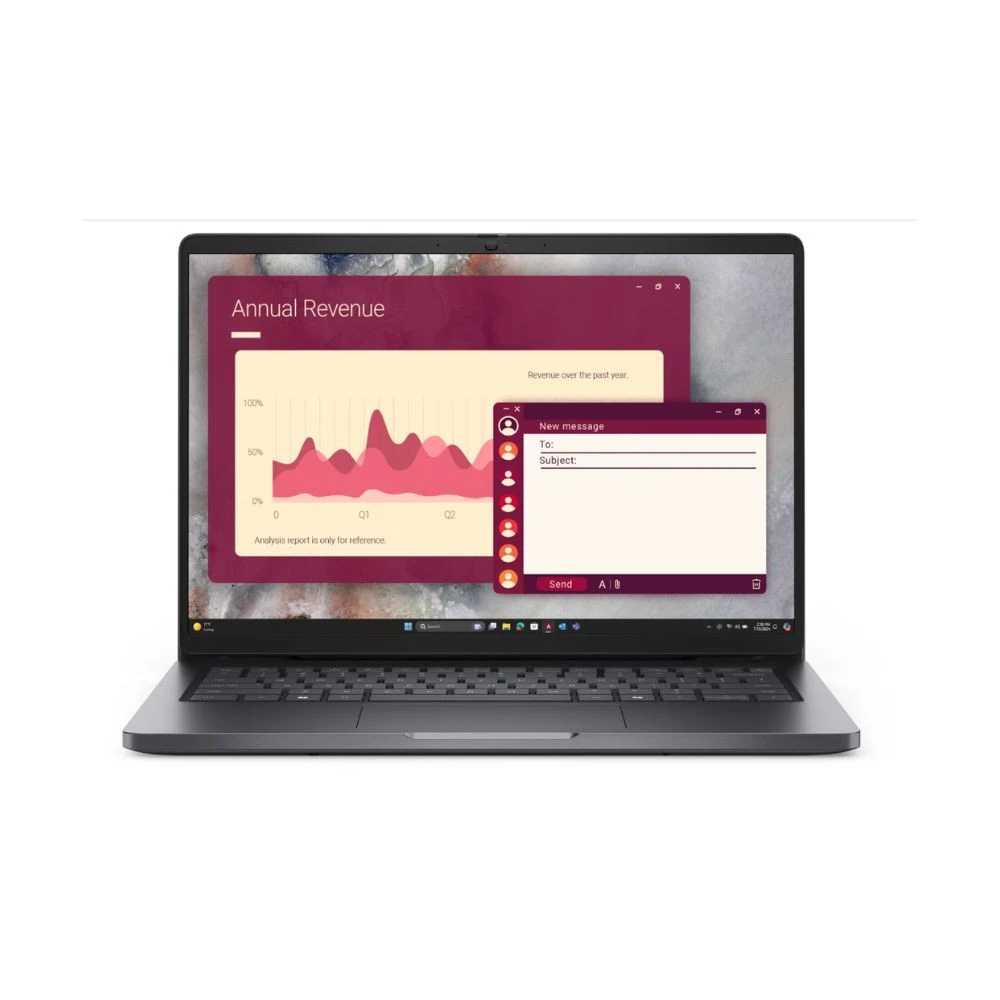 Ноутбук Dell Pro 14 PC14250 210-BQHF/BTO108_PC14250_EMEA 14 ", WUXGA 1920x1200 (16:10), Intel, Core Ultra 7, 32 Гб, 512 ГБ, Intel Graphics, Windows 11 Pro