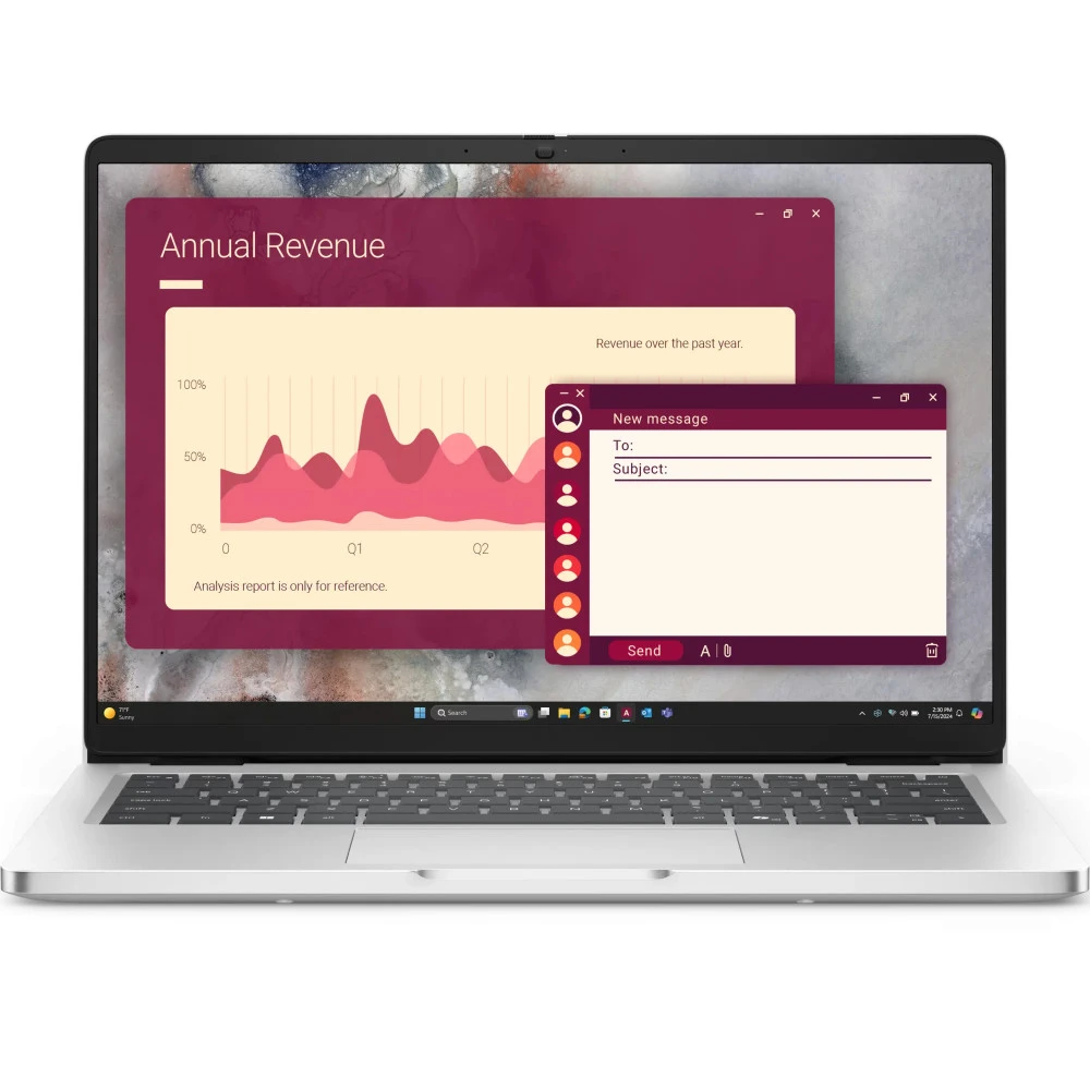 Ноутбук Dell Pro 14 PC14250 210-BQHF/BTO120_PC14250_EMEA 14 ", WUXGA 1920x1200 (16:10), Intel, Core Ultra 5, 16 Гб, 512 ГБ, Intel Graphics, Windows 11 Pro