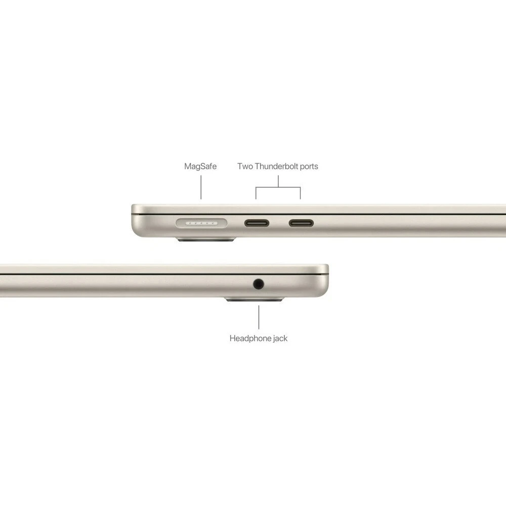 Ноутбук Apple MacBook Air 13 M4 Starlight MW103PA/A 13.6 ", WQXGA 2560x1664 (16:10), Apple, M4 series, 16 Гб, 512 ГБ, Apple M4 10-core, Mac OS