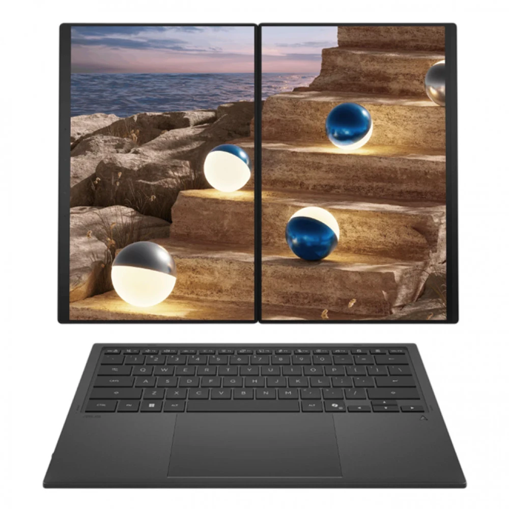 Ноутбук Asus Zenbook DUO UX8407AA-SN046W 90NB16V1-M00WS0 14 ", WQXGA+ 2880x1800 (16:10), Intel, Core Ultra 9, 32 Гб, 2 ТБ, Intel Graphics, Windows 11 Home