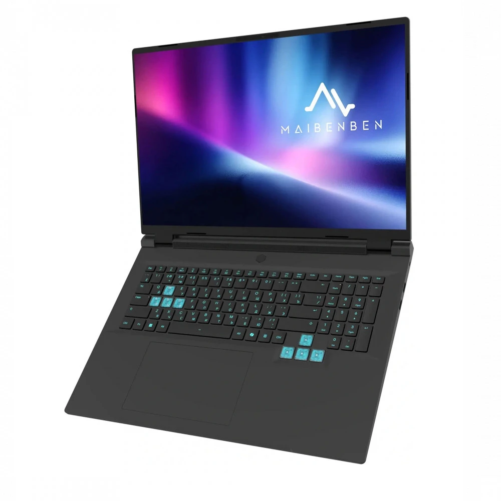 Ноутбук Maibenben Typhoon X18A-R98957 X18A-R989570R3RLB4E10 18 ", WUXGA 1920x1200 (16:10), AMD, Ryzen 9, 24 Гб, 1 ТБ, nVidia GeForce RTX 5070, Linux