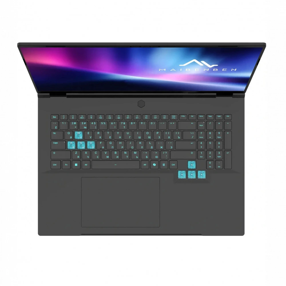 Ноутбук Maibenben Typhoon X18A-R98957 X18A-R989570R3RLB4E10 18 ", WUXGA 1920x1200 (16:10), AMD, Ryzen 9, 24 Гб, 1 ТБ, nVidia GeForce RTX 5070, Linux