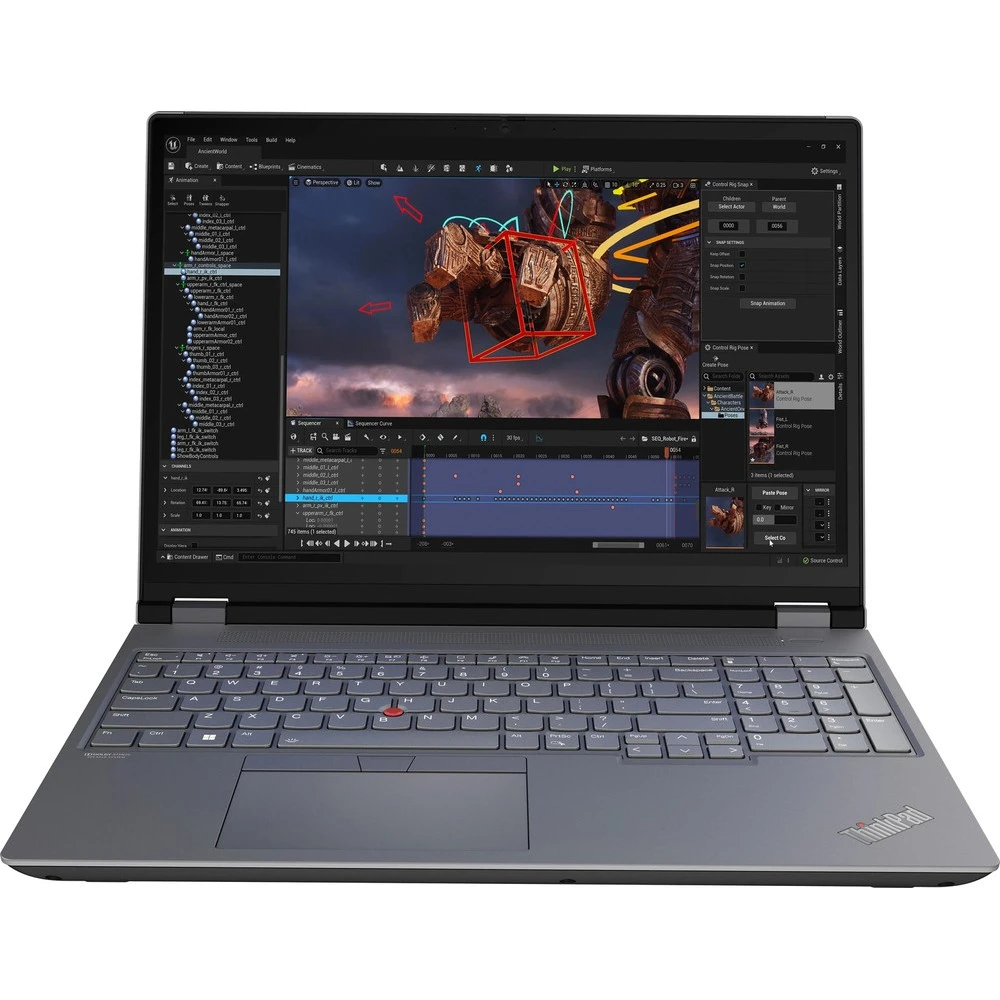 Ноутбук Lenovo ThinkPad P16 G2 21FA0050US 16 ", 4K Ultra HD + 3840x2400 (16:10), Intel, Core i7, 32 Гб, 1 ТБ, nVidia RTX A1000, Windows 11 Pro