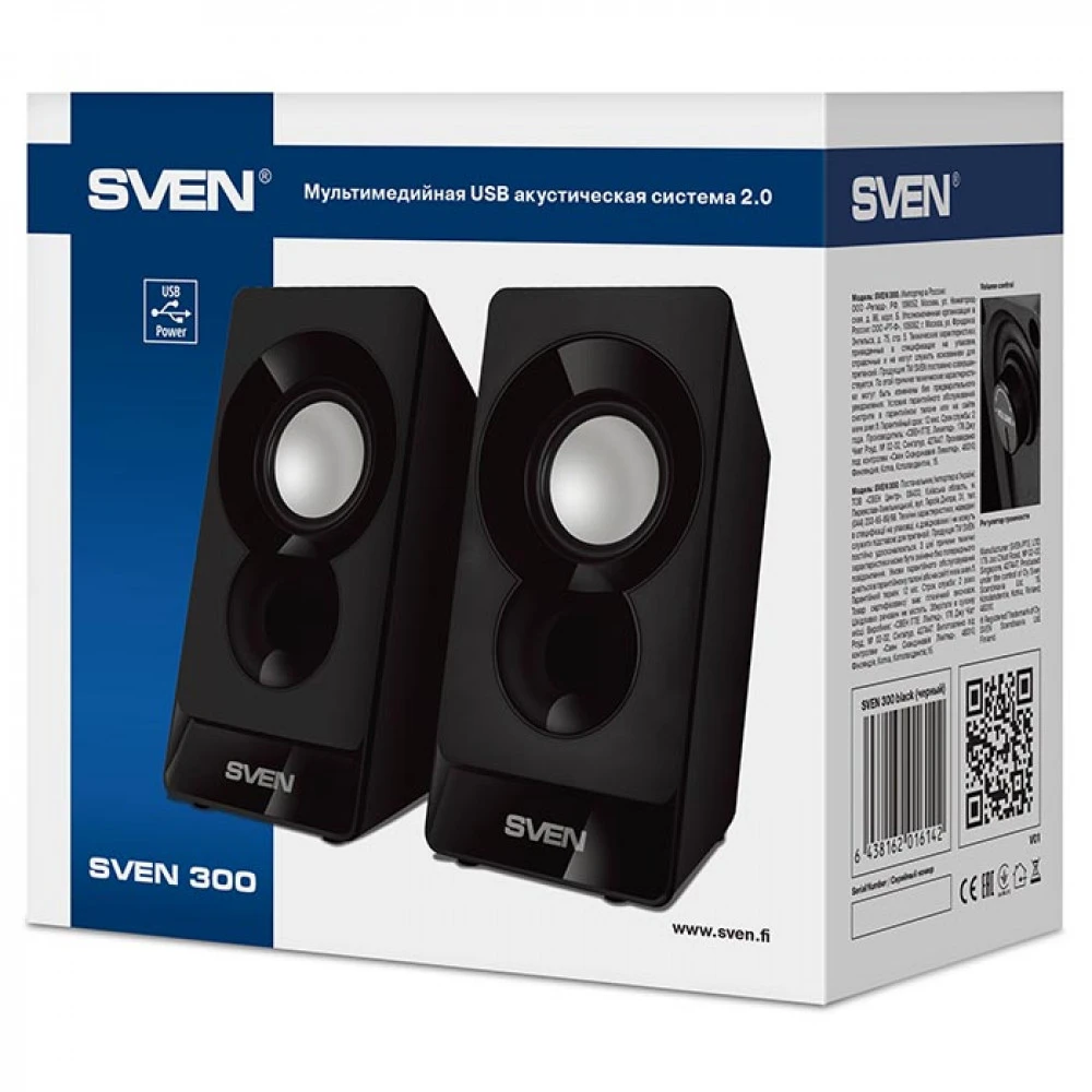 Компьютерные колонки Sven 300 SV-016142 Черный