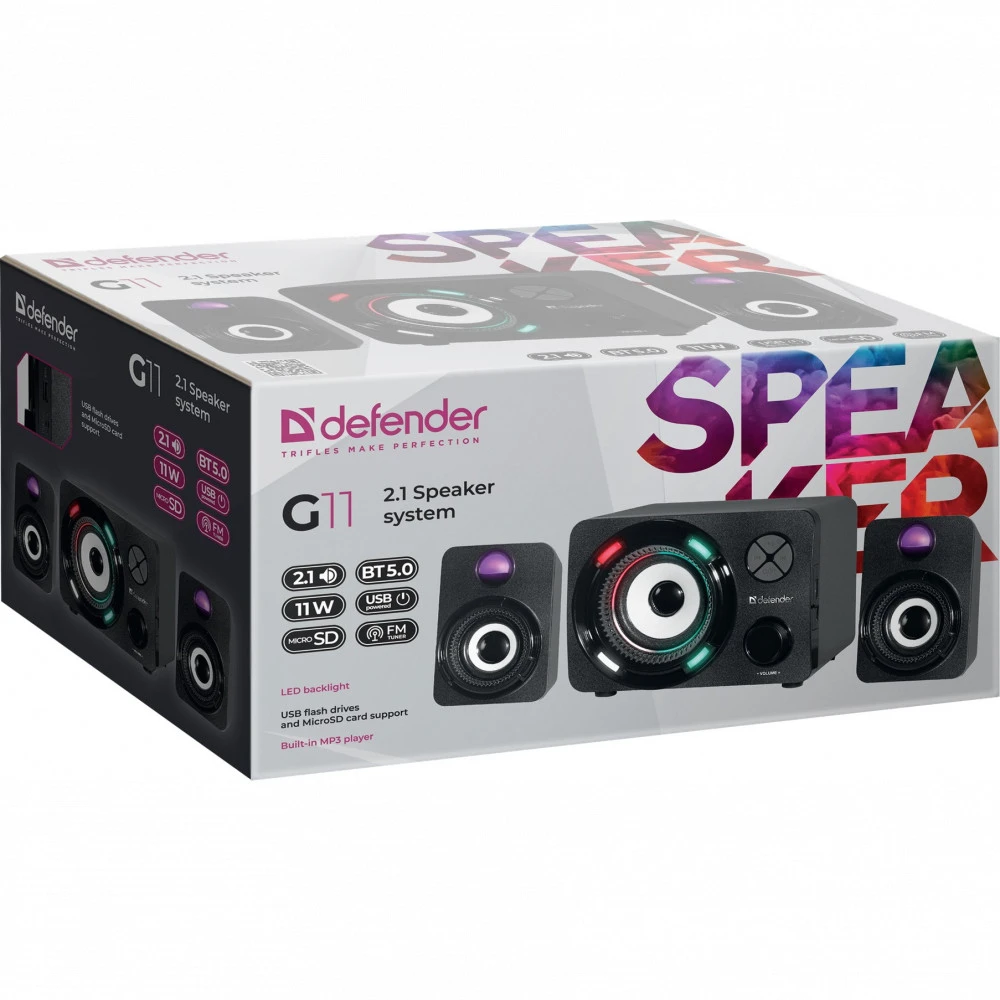 Компьютерные колонки Defender G11 (2.1) 65011 Черный