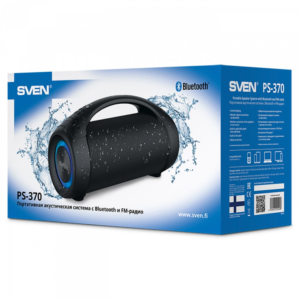 Портативная колонка Sven PS-370 SV-020408 Черный