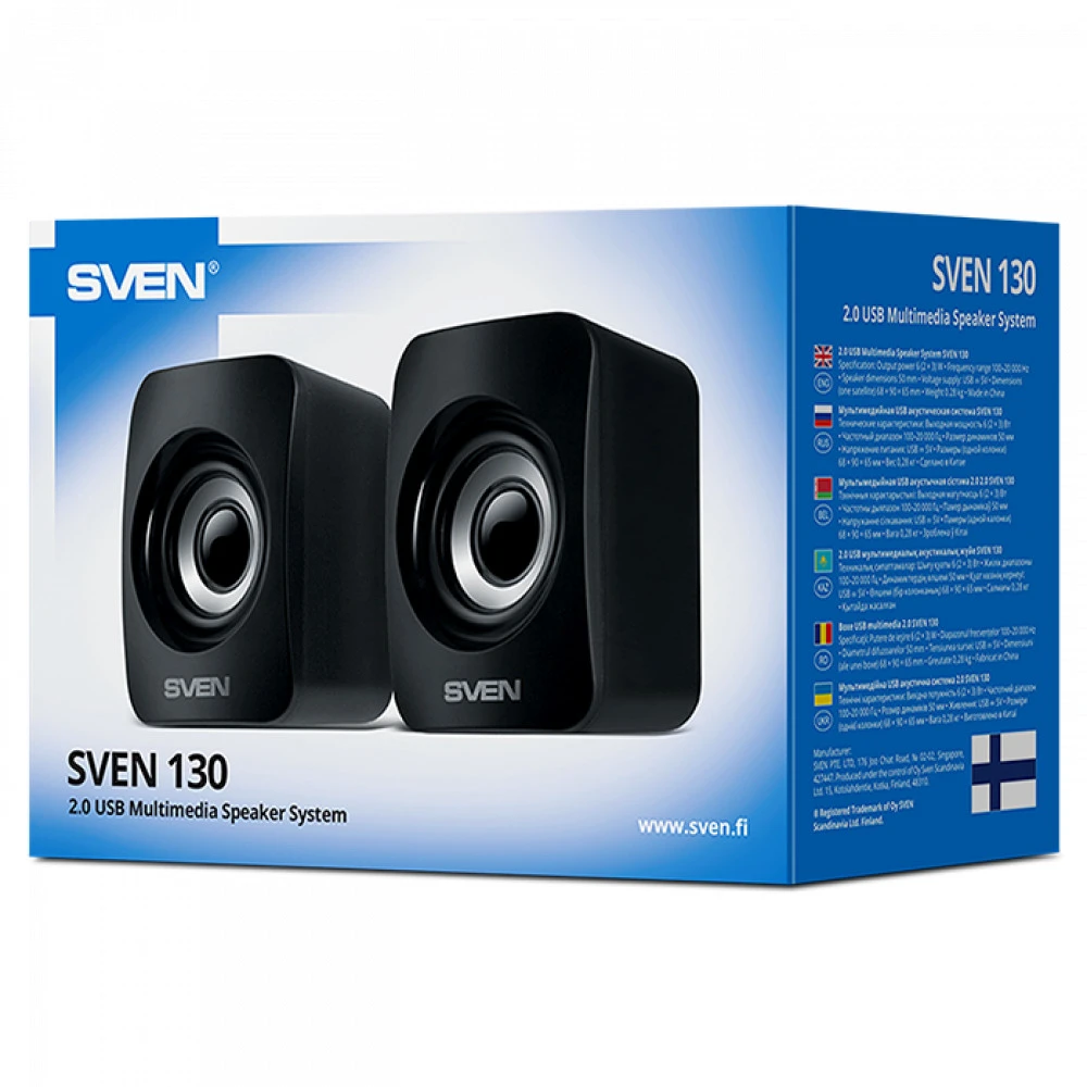 Компьютерные колонки Sven 130 SV-020224 Черный