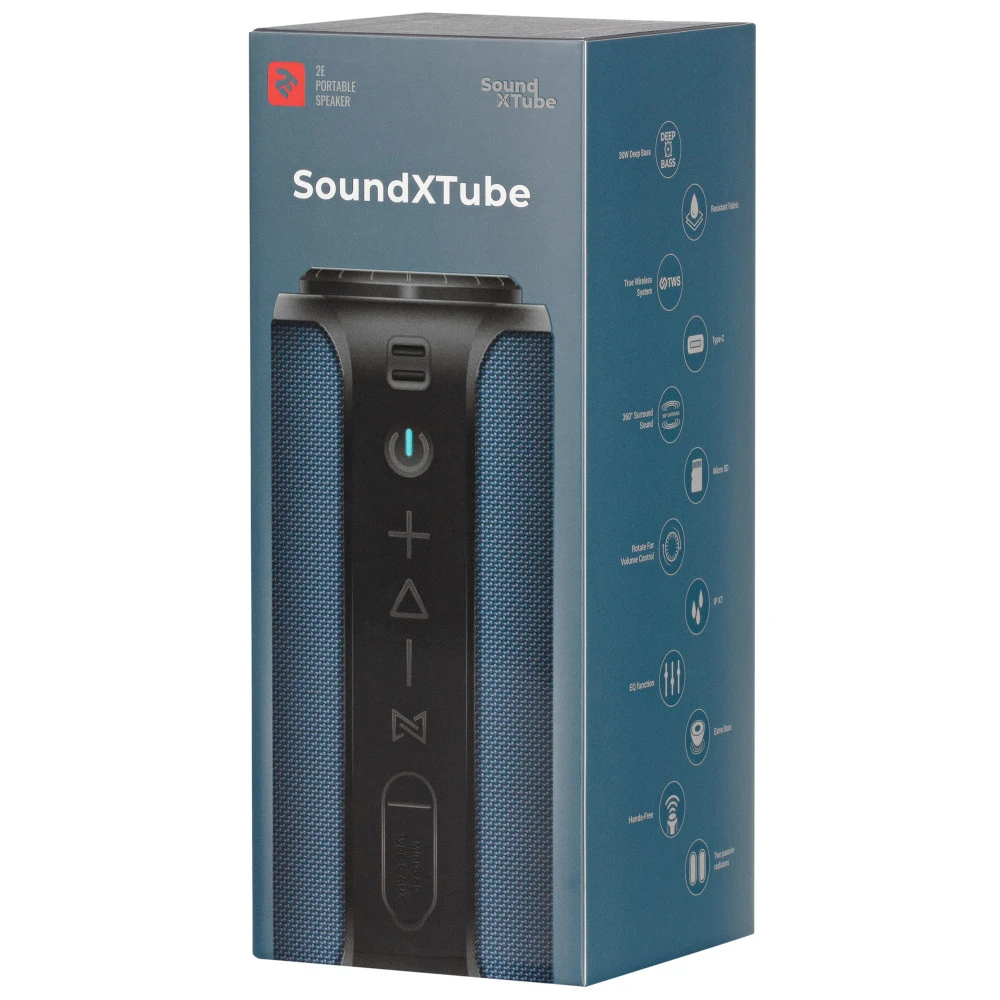 Портативная колонка 2E SoundXTube TWS 2E-BSSXTWBL Синий
