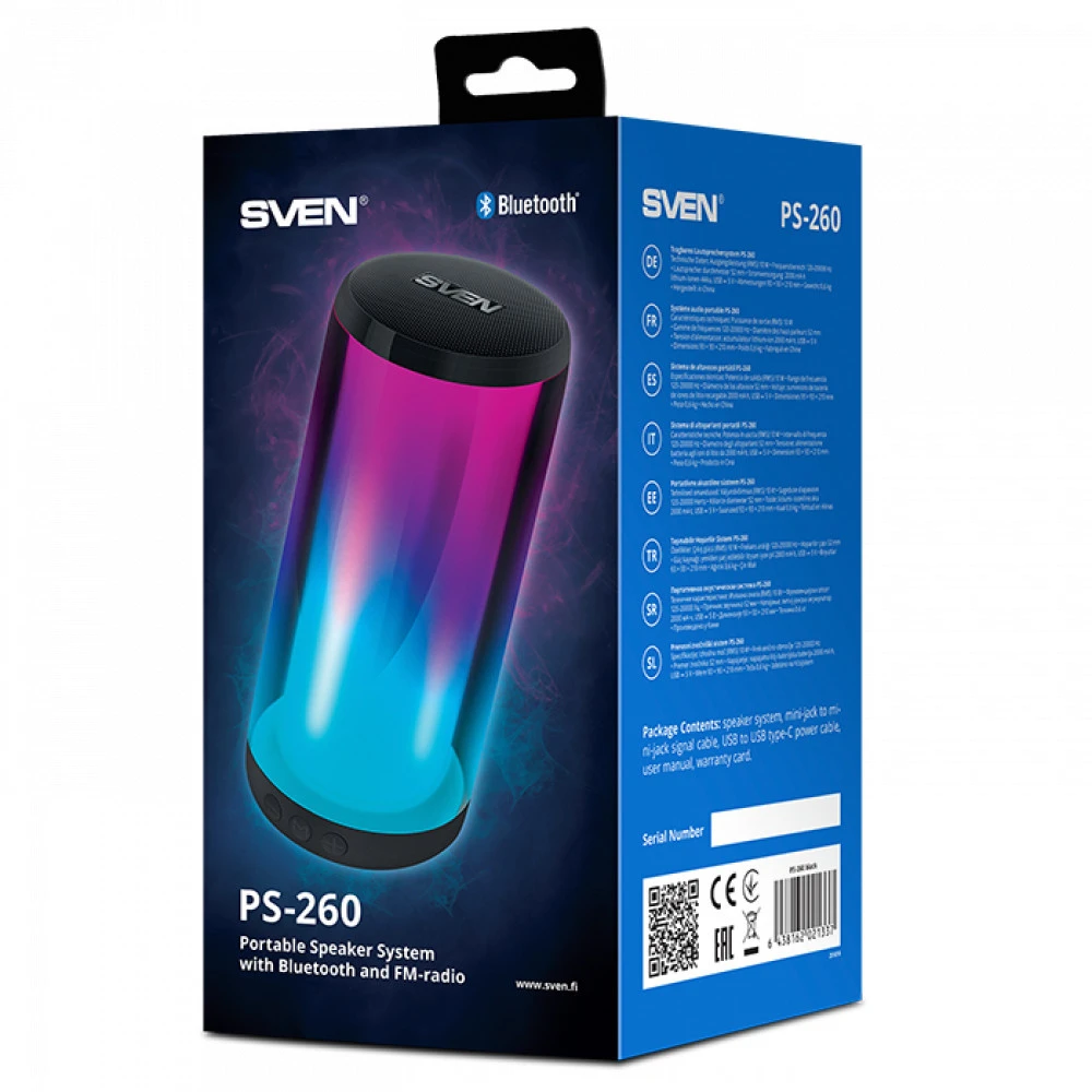 Портативная колонка Sven PS-260 SV-021337 Черный