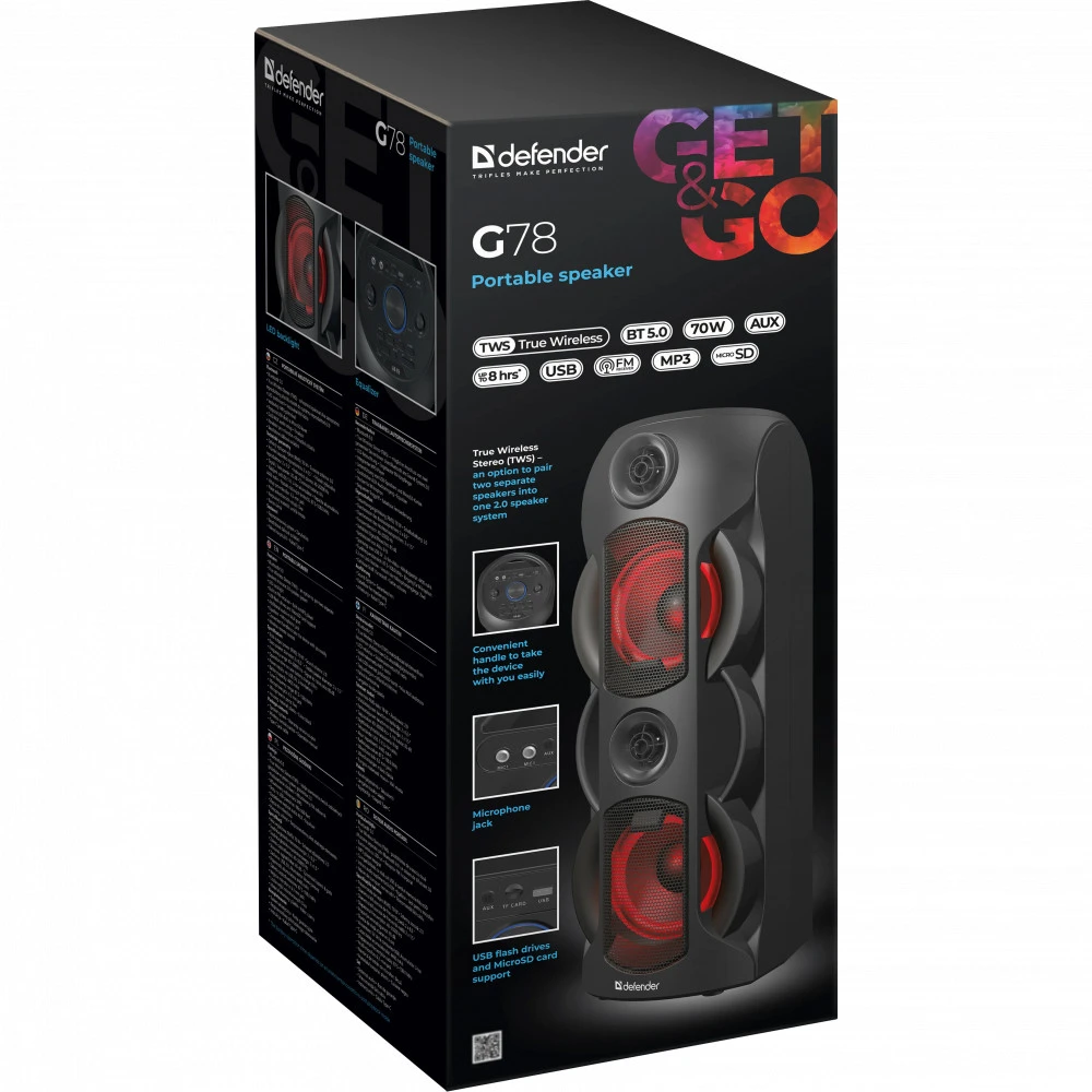 Портативная колонка Defender G78 65178 Черный