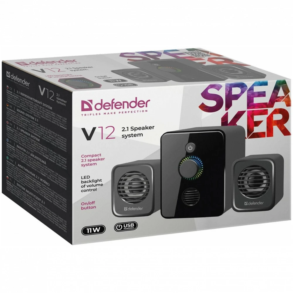 Компьютерные колонки Defender V12 65212 Черный