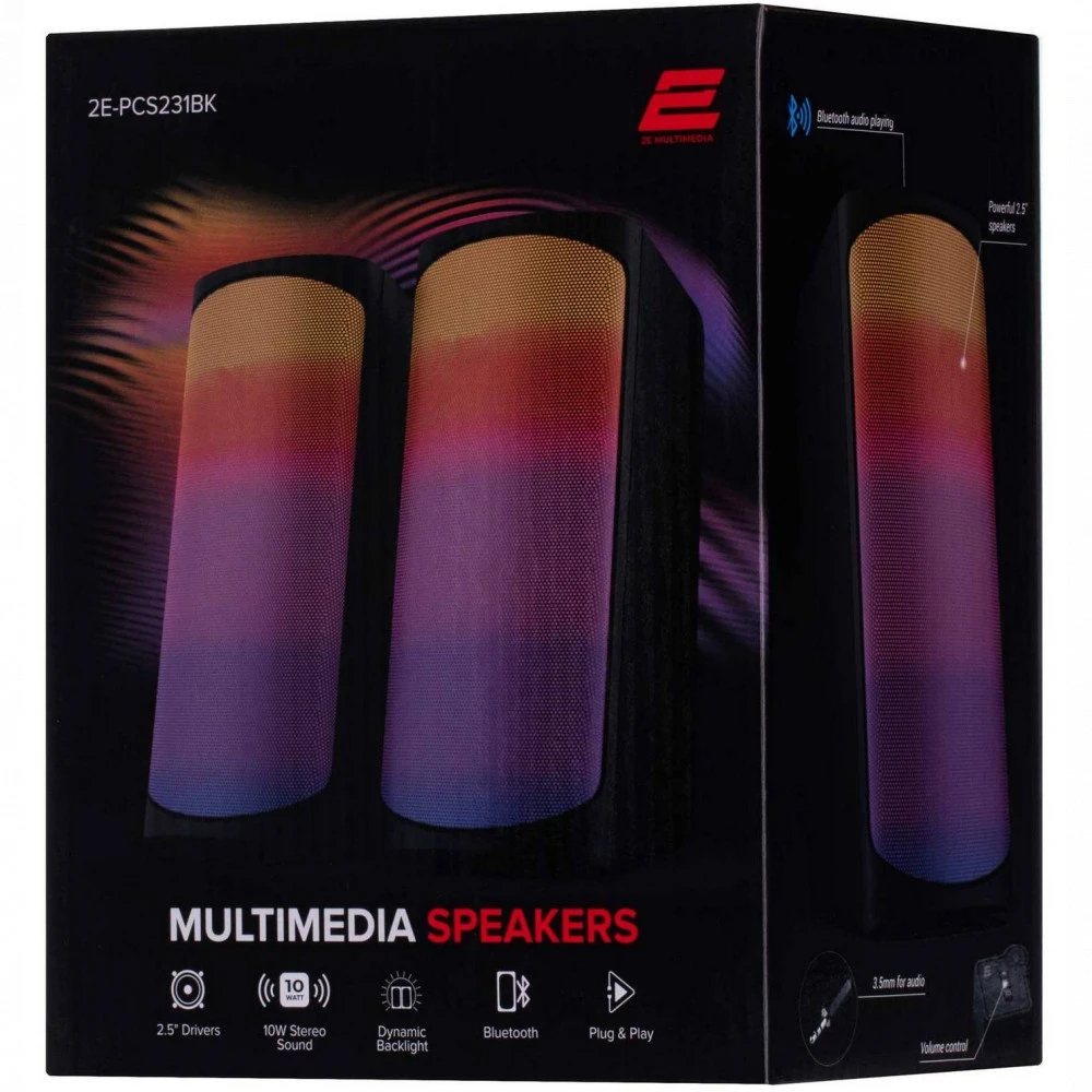 Компьютерные колонки 2E PCS231 RGB Matrix 2.0 2E-PCS231BK Черный