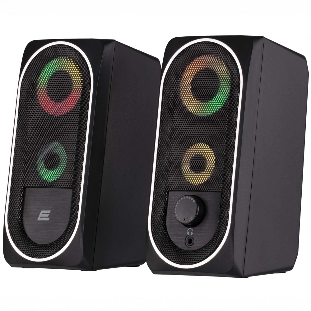 Компьютерные колонки 2E PCS234 RGB 2.0 USB Black 2E-PCS234BK Черный