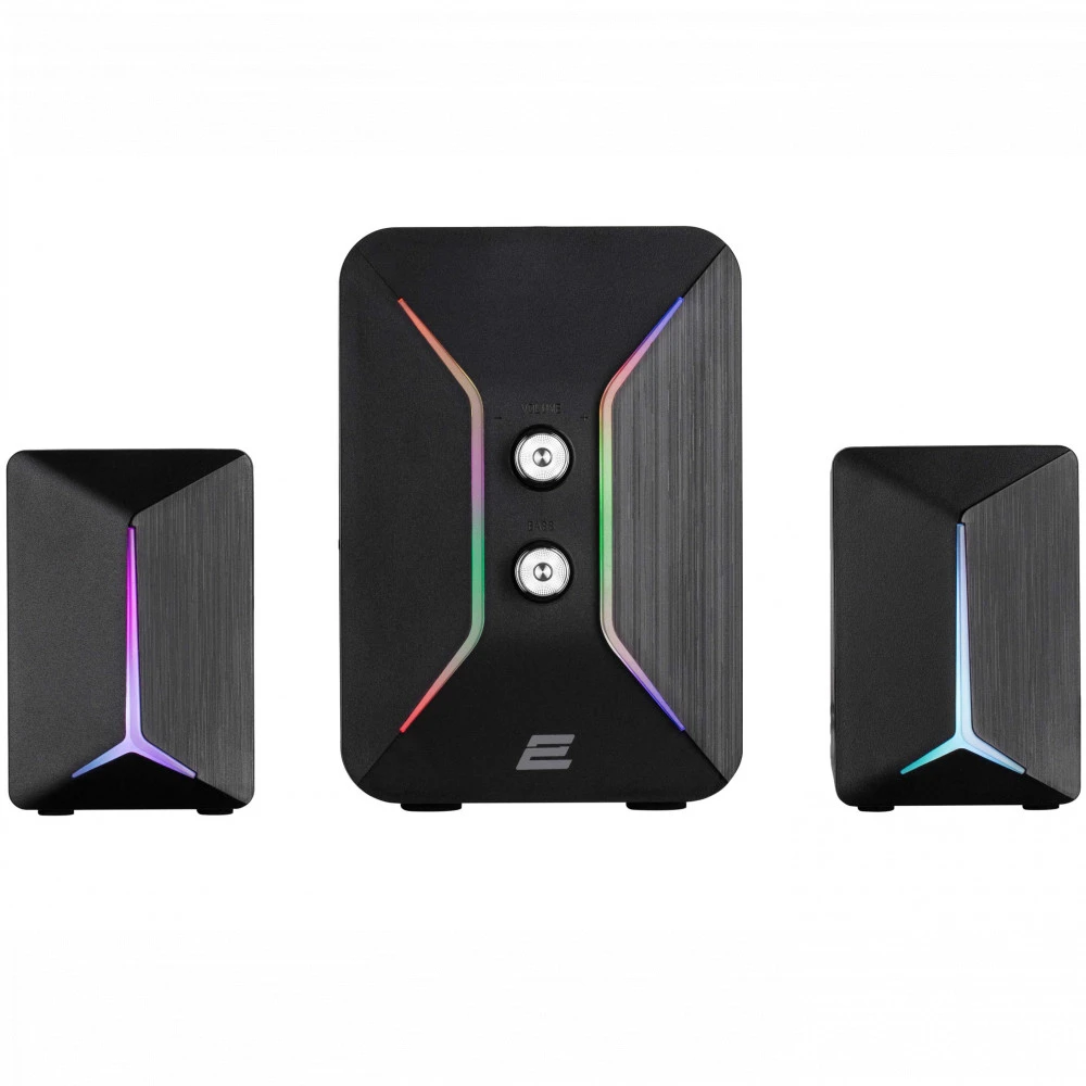 Компьютерные колонки 2E PCS301 RGB 2.1 USB Black 2E-PCS301BK Черный