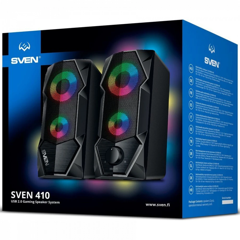Компьютерные колонки Sven 410 (2.0) - Black Черный