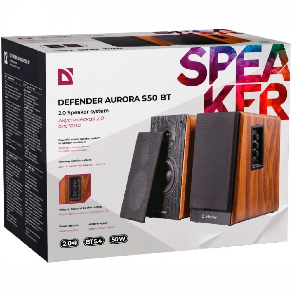 Компьютерные колонки Defender Aurora S50 BT 65151 Коричневый