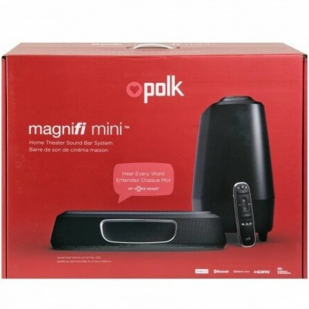 Саундбар Polk audio Magnifi Mini AX черный ультракомпактный саундбар 5.1 с беспроводным сабвуфером MAGMINIAX/B Черный