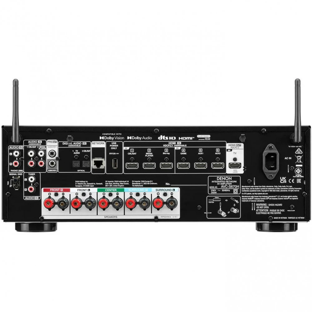 Аксессуар для аудиотехники DENON AVC-S670H чёрный AVCS670HBKE2/B