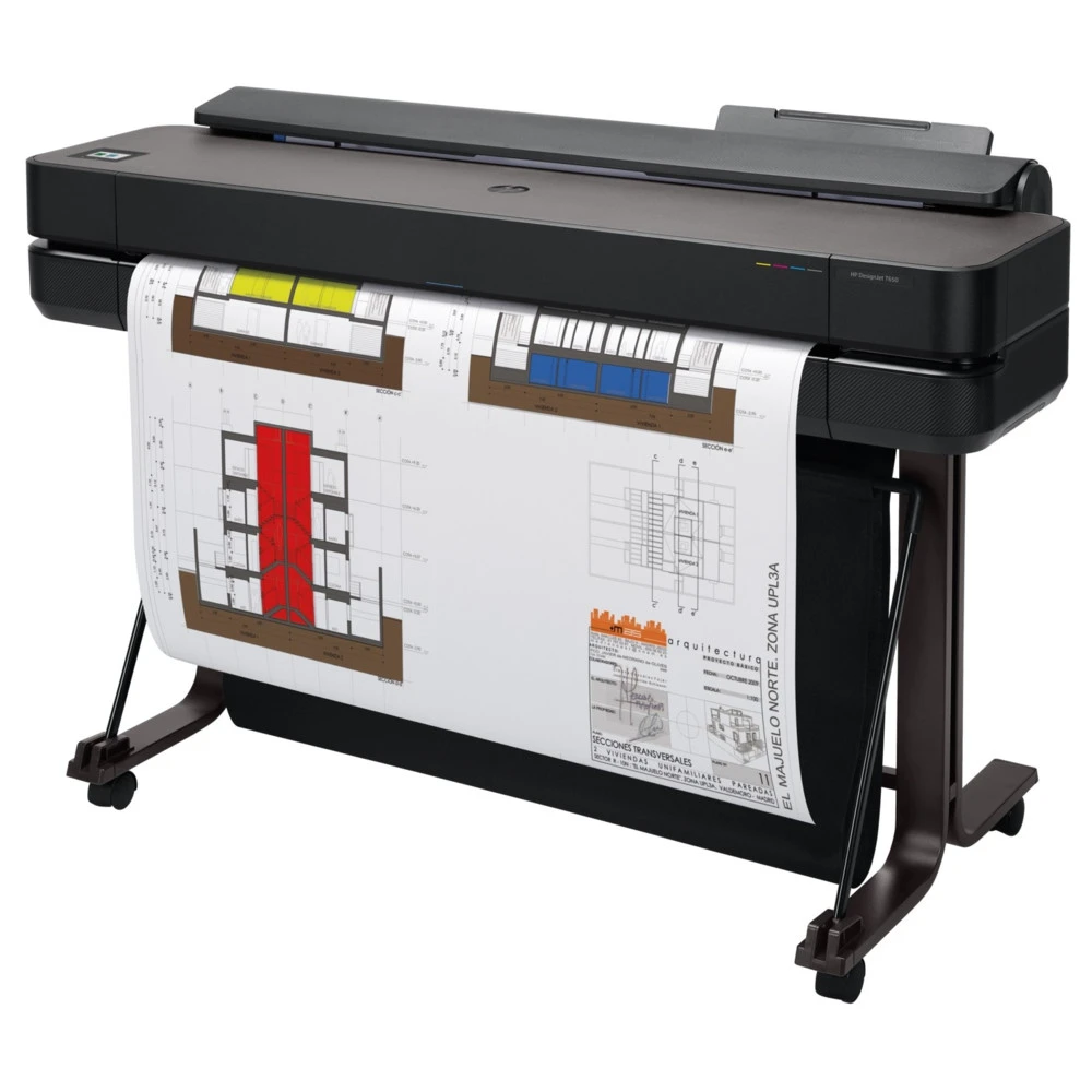 Плоттер HP DesignJet T650 5HB10A Цветной, Струйная, A1+ (24 дюйма) (610), 36"