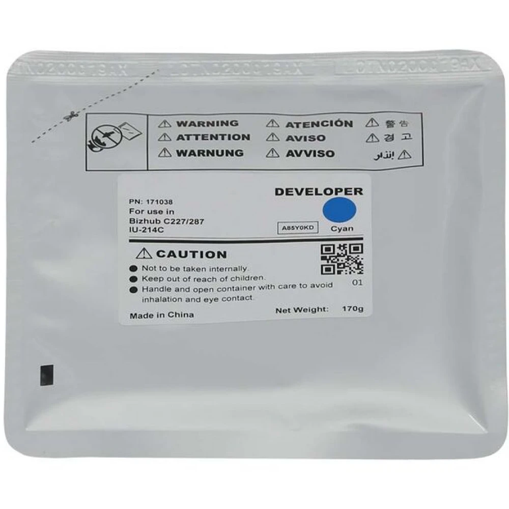 Опция для печатной техники CET Девелопер IU-214C для Bizhub C227/C287 Cyan CET171038 Девелопер