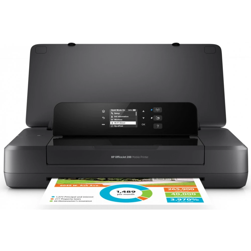 Мобильный принтер HP OfficeJet 202 Mobile N4K99C A4, Струйный, Цветной, Интерфейс USB, Интерфейс Ethernet, Интерфейс Bluetooth