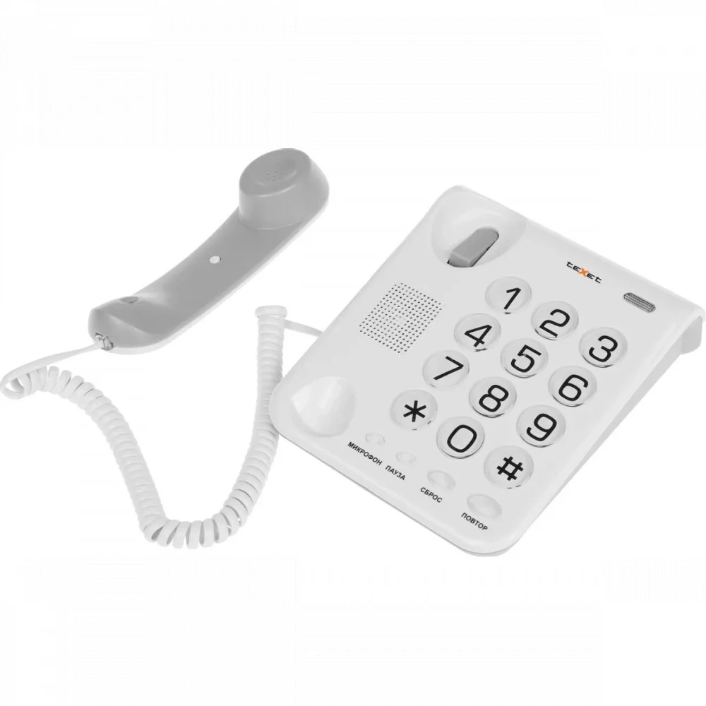 Аналоговый телефон TeXet TX-262 светло-серый 125839