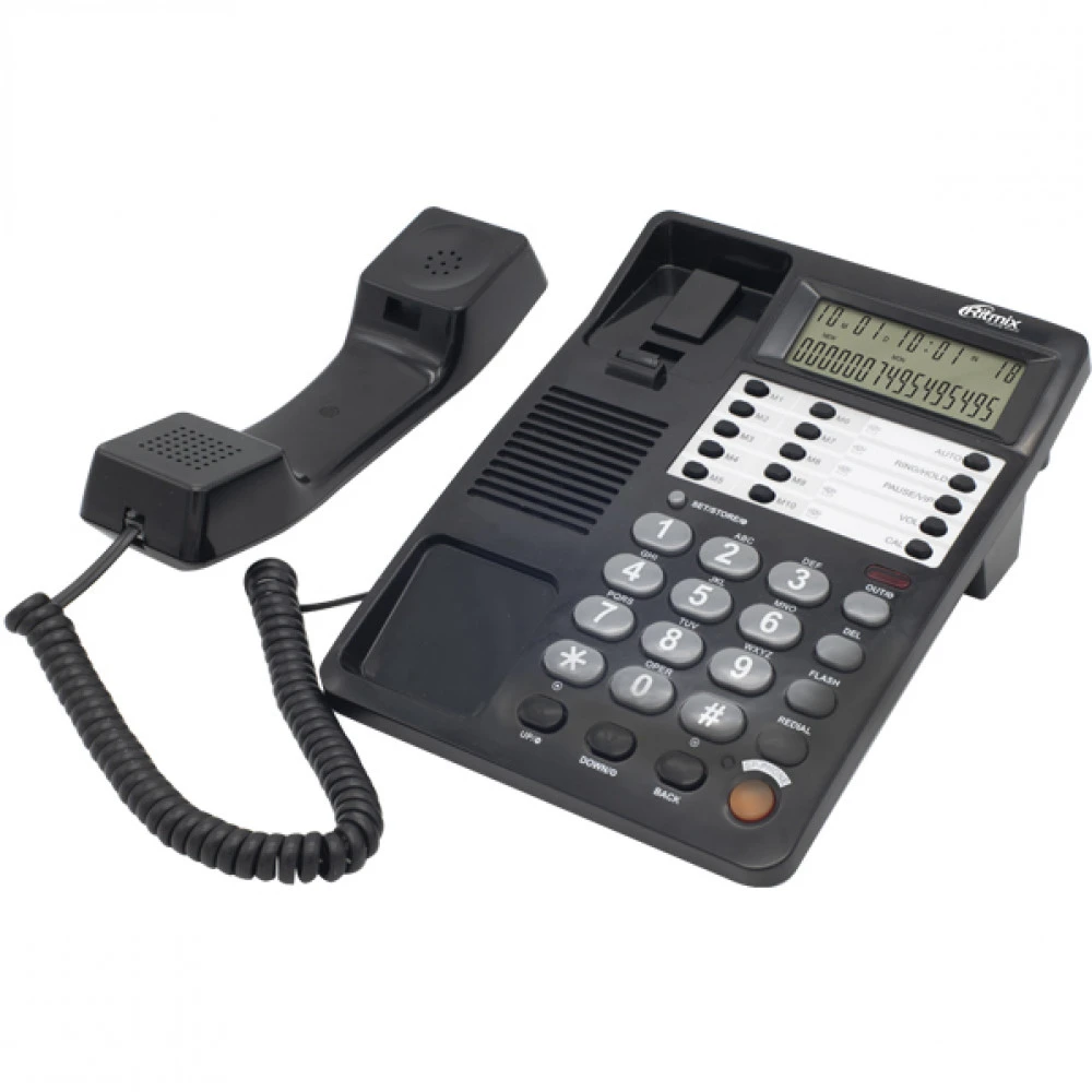 Аналоговый телефон Ritmix RT-495 черный RT-495-BLACK