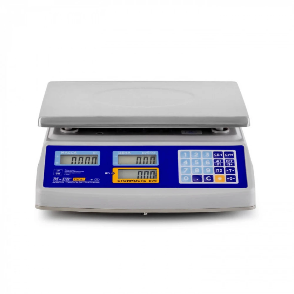 Торговые весы Mertech Торговые M-ER 329 AC-15.2 IP68 Fisher LСD 3878