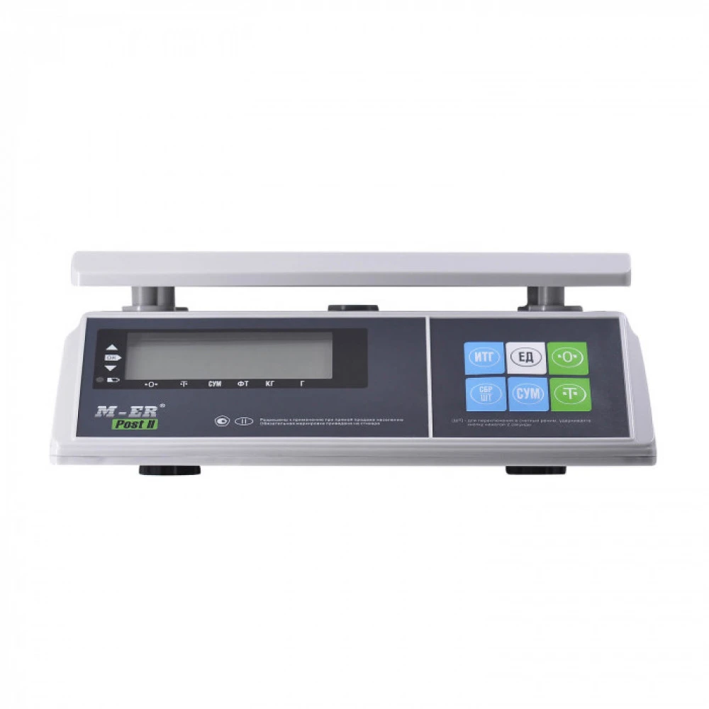 Торговые весы Mertech Порционные M-ER 326 AFU-15.1 Post II LCD USB-COM (двойной дисплей) 3866