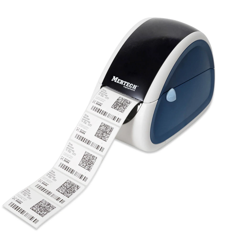 Принтер этикеток Mertech LP58 EVA RS232-USB White & blue Mertech4584