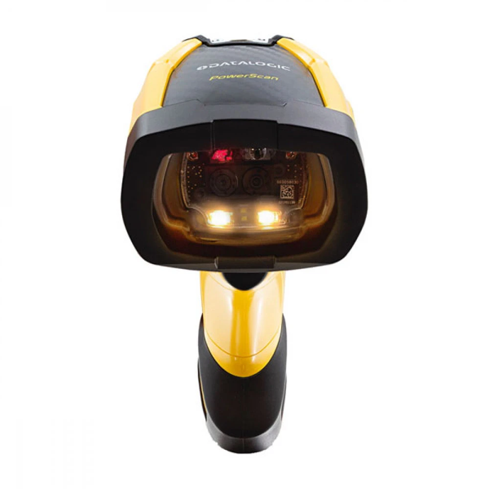 Сканер штрихкода Datalogic PM9600-SR433RBK10 Ручной беспроводной, 2D, USB, Черный-Желтый, С подставкой