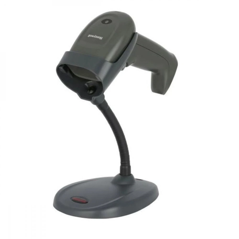 Сканер штрихкода Honeywell HH490-R1-1USB-1-R Ручной проводной, 2D, USB, Com (RS232), Черный, С подставкой