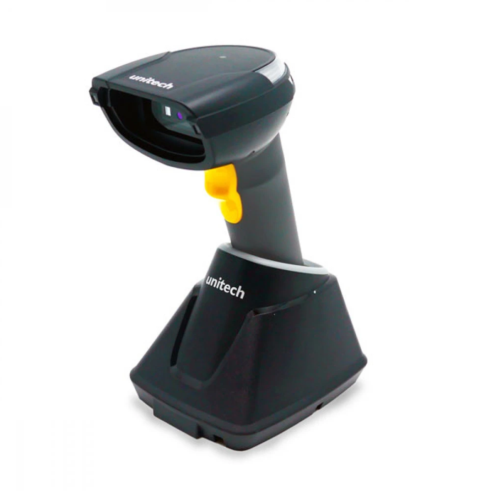 Сканер штрихкода UNItech MS852B MS852-OUBB0C-SG Ручной беспроводной, 2D, USB, Черный, С подставкой