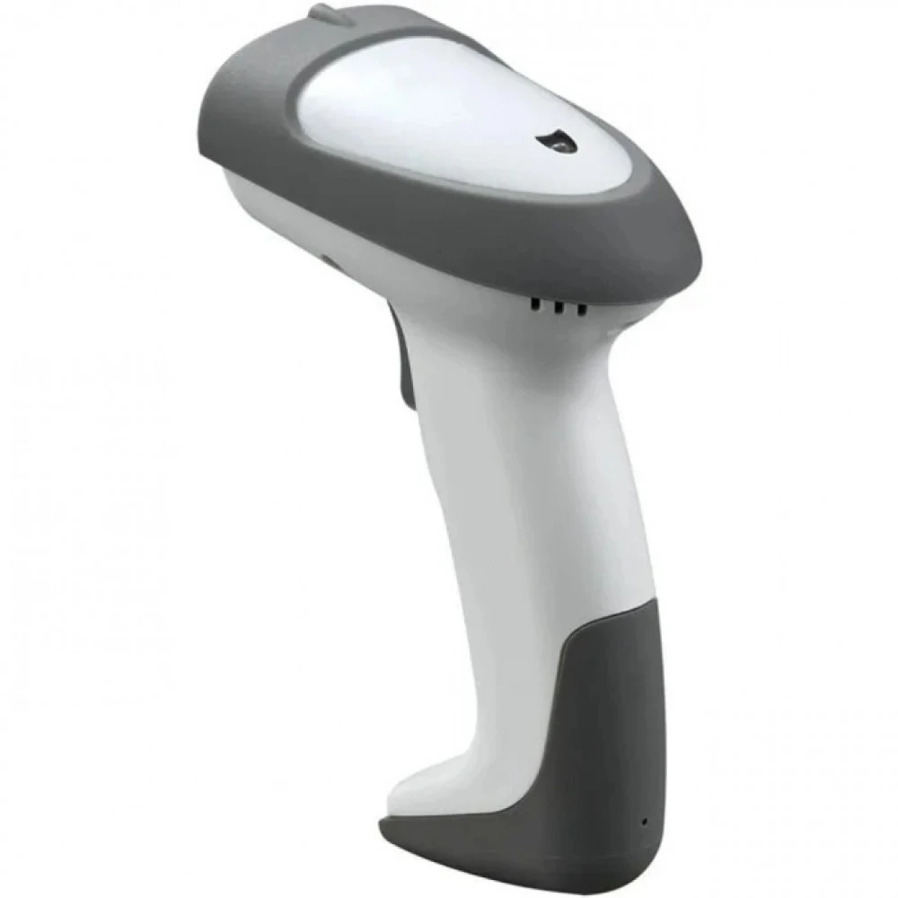 Сканер штрихкода Mindeo MD 2230AT+ Ручной проводной, 1D, USB, Бело-серый, С подставкой